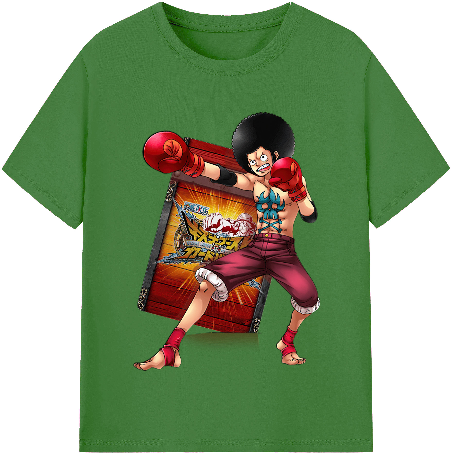ワンピース モンキー・D・ルフィ ONE PIECE Monkey D. Luffy レディースカジュアルプリントTシャツ（綿100％）